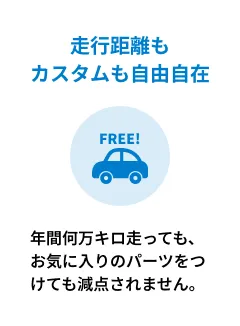 走行距離もカスタムも自由自在